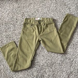 Levi’s 511 skinny. Tan, like denim pant.